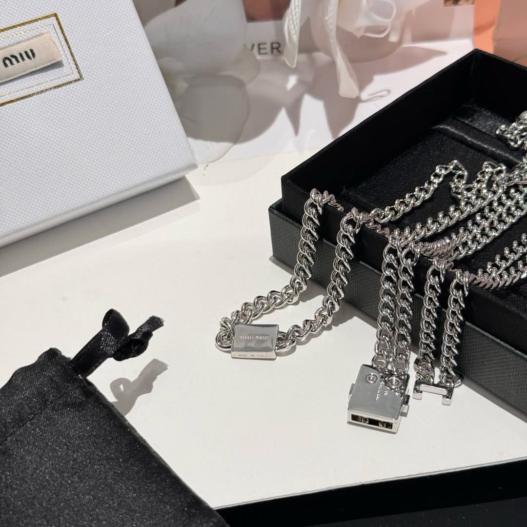 Miu Miu Silver Chain Necklace